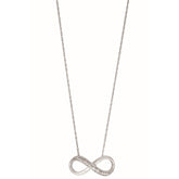 Silver Diamond Accent .03Ct Infinity Necklace